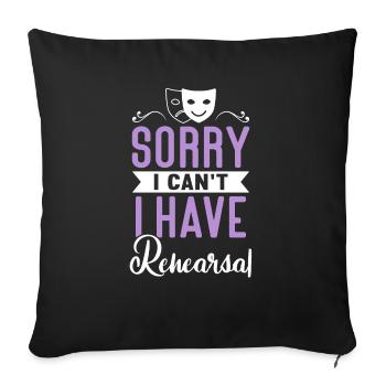 Actrice Drame Broadway Musical Theater - Housse de coussin décorative 45 x 45 cm - noir - Devant