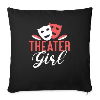 Actress Drama Broadway Musical Theater - Sofa pillowcase 17,3'' x 17,3'' (45 x 45 cm) - black - Front