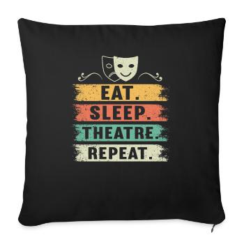 Actress Drama Broadway Musical Theater - Sofa pillowcase 17,3'' x 17,3'' (45 x 45 cm) - black - Front