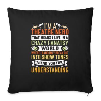 Actrice Drame Broadway Musical Theater - Housse de coussin décorative 45 x 45 cm - noir - Devant