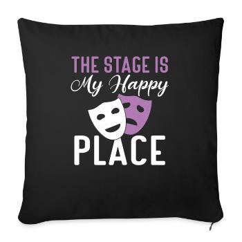 Actrice Drame Broadway Musical Theater - Housse de coussin décorative 45 x 45 cm - noir - Devant