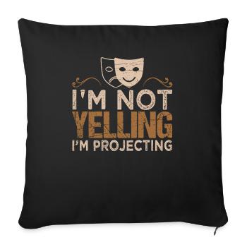 Actrice Drame Broadway Musical Theater - Housse de coussin décorative 45 x 45 cm - noir - Devant