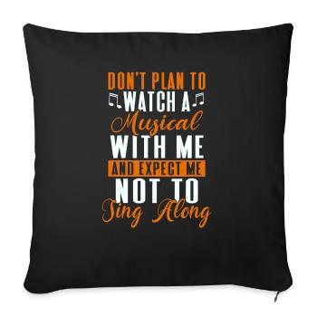 Actrice, Drame, Broadway, Comédie musicale - Housse de coussin décorative 45 x 45 cm - noir - Devant