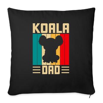 Best Koala Dad of All Time Koala Bear - Sofa pillowcase 17,3'' x 17,3'' (45 x 45 cm) - black - Front