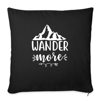 Vacances amoureux de la nature camping drôle de dicton - Housse de coussin décorative 45 x 45 cm - noir - Devant