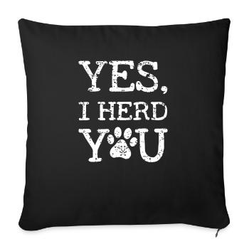 Yes, I guard you - Sofa pillowcase 17,3'' x 17,3'' (45 x 45 cm) - black - Front