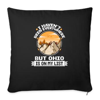 Ohio Is On My List Mountain Hiking Summit Hiker - Sofakissenbezug 45 x 45 cm - Schwarz - Vorne