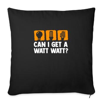 Technicien en génie électrique Technicien en électronique Électricien - Housse de coussin décorative 45 x 45 cm - noir - Devant