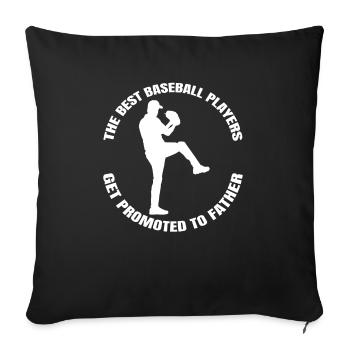 Baseball lover baseball father baseball game dad - Sofa pillowcase 17,3'' x 17,3'' (45 x 45 cm) - black - Front