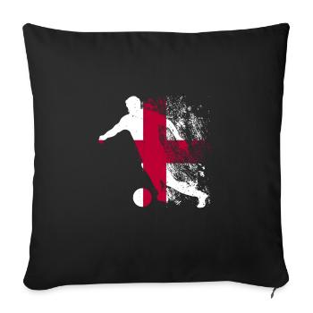 Équipe nationale Angleterre - Housse de coussin décorative 45 x 45 cm - noir - Devant