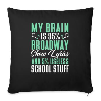 Actrice Drame Broadway Musical Theater - Housse de coussin décorative 45 x 45 cm - noir - Devant