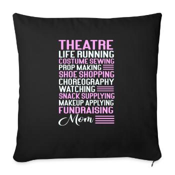 Actrice Drame Broadway Musical Theater - Housse de coussin décorative 45 x 45 cm - noir - Devant