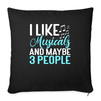 Actrice Drame Broadway Musical Theater - Housse de coussin décorative 45 x 45 cm - noir - Devant