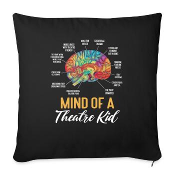 Actrice, Drame, Broadway, Comédie musicale - Housse de coussin décorative 45 x 45 cm - noir - Devant