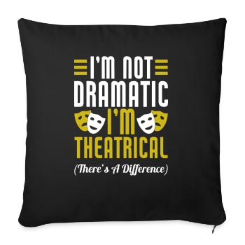 Actress Drama Broadway Musical Theater - Sofa pillowcase 17,3'' x 17,3'' (45 x 45 cm) - black - Front