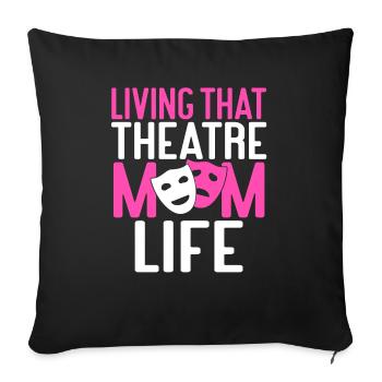 Actrice Drame Broadway Musical Theater - Housse de coussin décorative 45 x 45 cm - noir - Devant