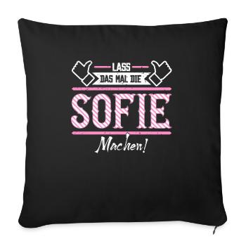 Sofie Geschenkidee Geschenk Geburtstag - Sofakissenbezug 45 x 45 cm - Schwarz - Vorne