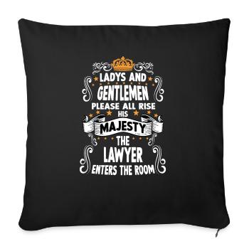 L’avocat dit le motif drôle d’avocat - Housse de coussin décorative 45 x 45 cm - noir - Devant