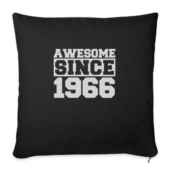 Awesome since 1966 - Sofakissenbezug 45 x 45 cm - Schwarz - Vorne