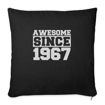 Génial depuis 1967 - Housse de coussin décorative 45 x 45 cm - noir - Devant