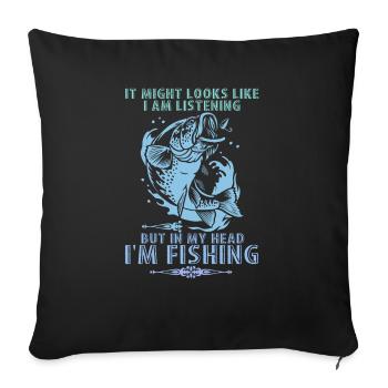 It may look like I'm - Sofa pillowcase 17,3'' x 17,3'' (45 x 45 cm) - black - Front