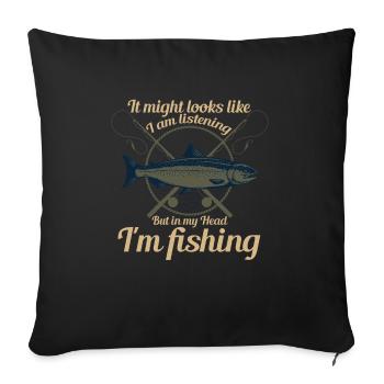 It may look like I'm - Sofa pillowcase 17,3'' x 17,3'' (45 x 45 cm) - black - Front