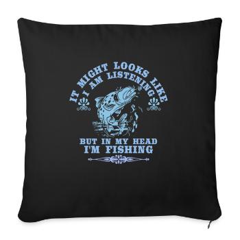 It may look like I'm - Sofa pillowcase 17,3'' x 17,3'' (45 x 45 cm) - black - Front