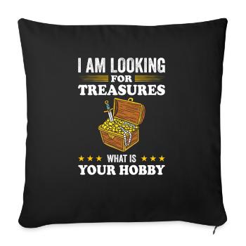 Gold Panning Gold Panning Gold Prospectors Gold Diggers - Sofa pillowcase 17,3'' x 17,3'' (45 x 45 cm) - black - Front