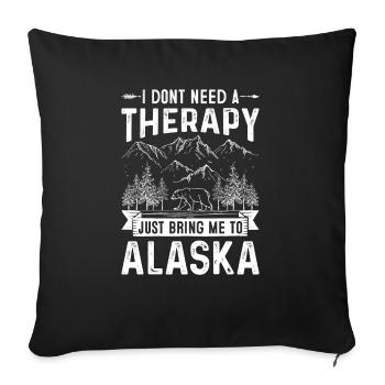 Alaska Gift Enfants Hommes Femmes USA Nature Crème glacée - Housse de coussin décorative 45 x 45 cm - noir - Devant