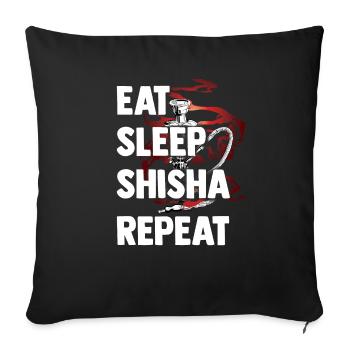 Hookah - Sofa pillowcase 17,3'' x 17,3'' (45 x 45 cm) - black - Front