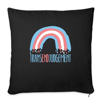 Transend Judgement LGBTQ Trans Transgender Rights - Sofa pillowcase 17,3'' x 17,3'' (45 x 45 cm) - black - Front