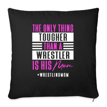 Lutte Lutte Cadeau de lutteur lutteur - Housse de coussin décorative 45 x 45 cm - noir - Devant