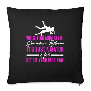 Lutte Lutte Cadeau de lutteur lutteur - Housse de coussin décorative 45 x 45 cm - noir - Devant