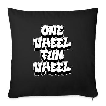 Onewheel Fun Wheel Shirt Gift - Sofa pillowcase 17,3'' x 17,3'' (45 x 45 cm) - black - Front