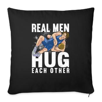 Lutte Lutte Cadeau de lutteur lutteur - Housse de coussin décorative 45 x 45 cm - noir - Devant
