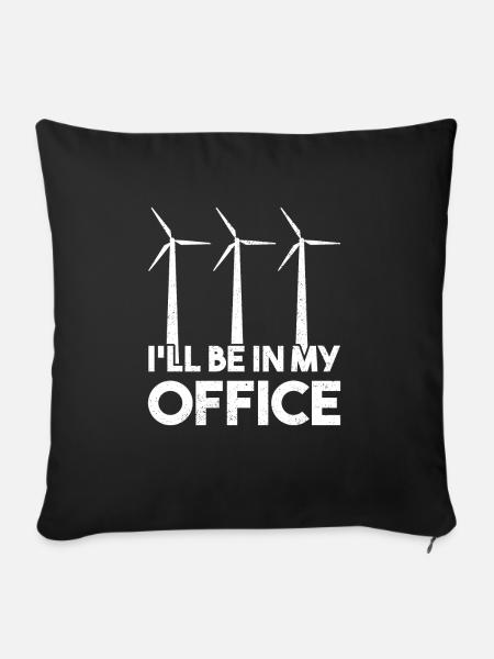 Windturbinentechniker Windpark Windkraft - Sofakissenbezug 45 x 45 cm - Schwarz