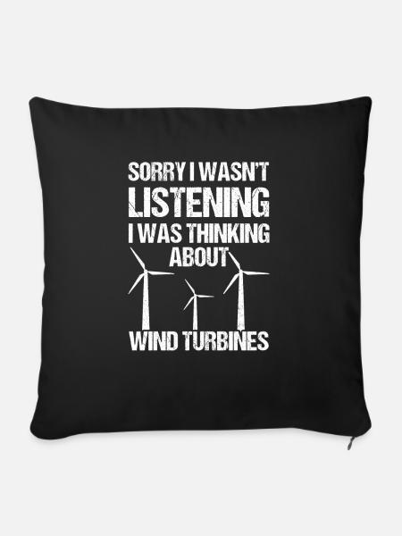Windturbinentechniker Windpark Windkraft - Sofakissenbezug 45 x 45 cm - Schwarz