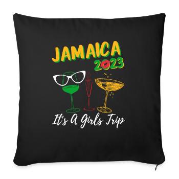 Jamaica 2023 It's A Girls Trip Bachelorette Party - Sofakissenbezug 45 x 45 cm - Schwarz - Vorne
