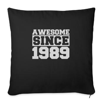 Génial depuis 1989 - Housse de coussin décorative 45 x 45 cm - noir - Devant