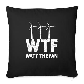 Wind turbine technician wind farm wind power - Sofa pillowcase 17,3'' x 17,3'' (45 x 45 cm) - black - Front