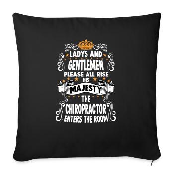 Chiropractor T funny saying chiropractor - Sofa pillowcase 17,3'' x 17,3'' (45 x 45 cm) - black - Front