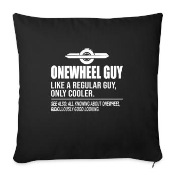 Onewheel Guy Definition Shirt Gift - Sofa pillowcase 17,3'' x 17,3'' (45 x 45 cm) - black - Front