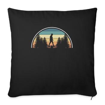 Vintage Retro Onewheel Shirt Gift - Sofa pillowcase 17,3'' x 17,3'' (45 x 45 cm) - black - Front