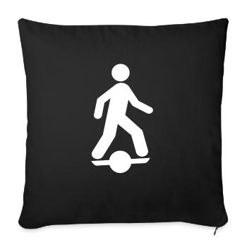 Stick Figure Onewheel Shirt Gift - Sofa pillowcase 17,3'' x 17,3'' (45 x 45 cm) - black - Front