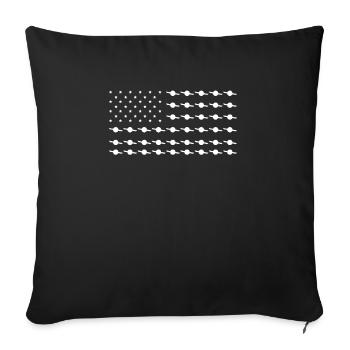 USA Flag America Flag Onewheel Shirt - Sofa pillowcase 17,3'' x 17,3'' (45 x 45 cm) - black - Front