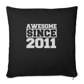 Génial depuis 2011 - Housse de coussin décorative 45 x 45 cm - noir - Devant