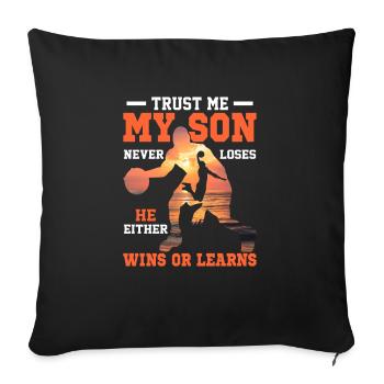 Trust Me My Son - Lovers Basket - Sofakissenbezug 45 x 45 cm - Schwarz - Vorne