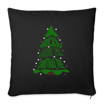 ROCKIN AROUND THE CHRISTMAS TREE Ugly Christmas - Sofakissenbezug 45 x 45 cm - Schwarz - Vorne