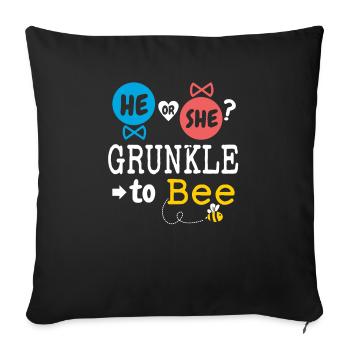 Il ou elle grogne pour révéler le sexe de l’abeille - Housse de coussin décorative 45 x 45 cm - noir - Devant