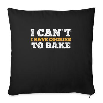 Chocolate Chip Cookie Bakery Baking Baker - Housse de coussin décorative 45 x 45 cm - noir - Devant